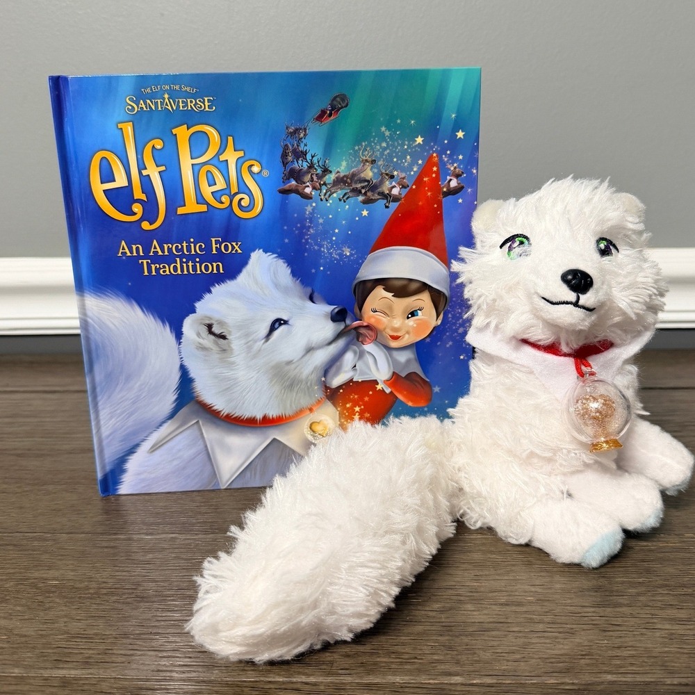 Elf on the Shelf Elf Pets Arctic Fox Plush & Hardcover Book Set Santaverse White